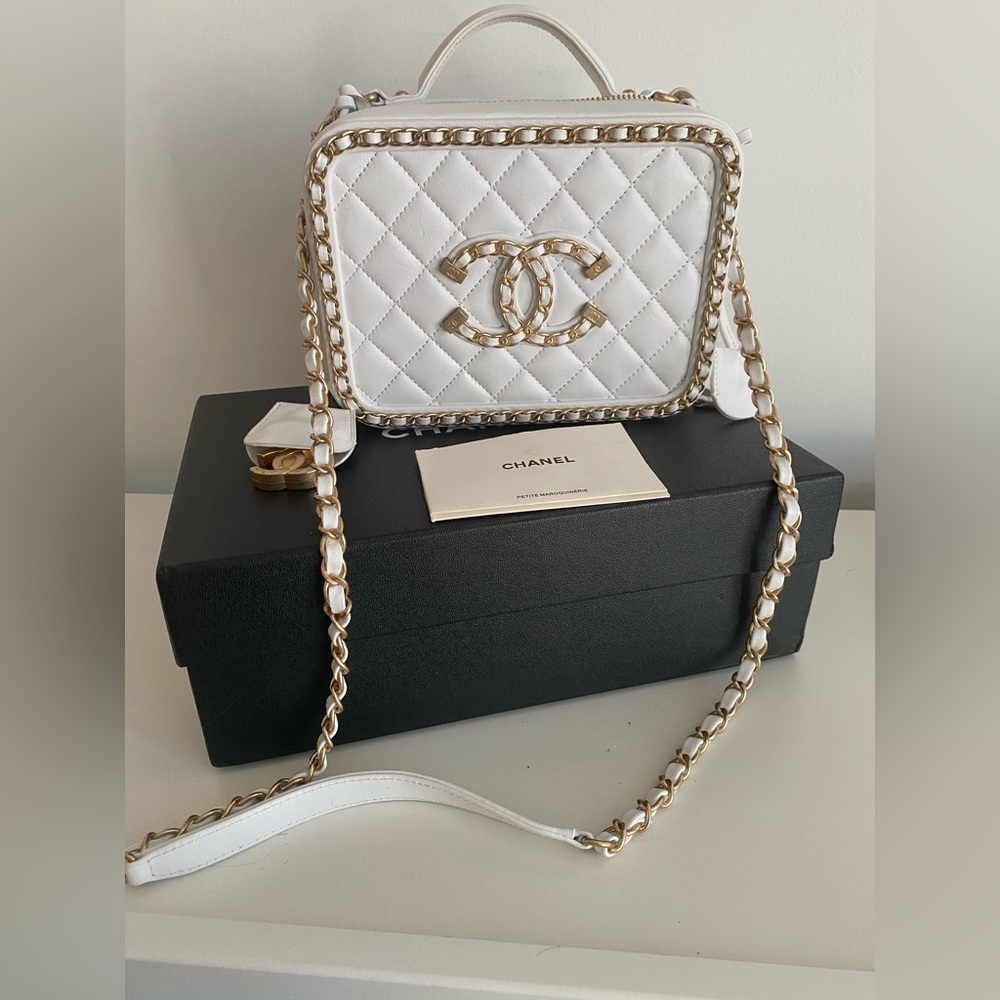 White Chanel bag